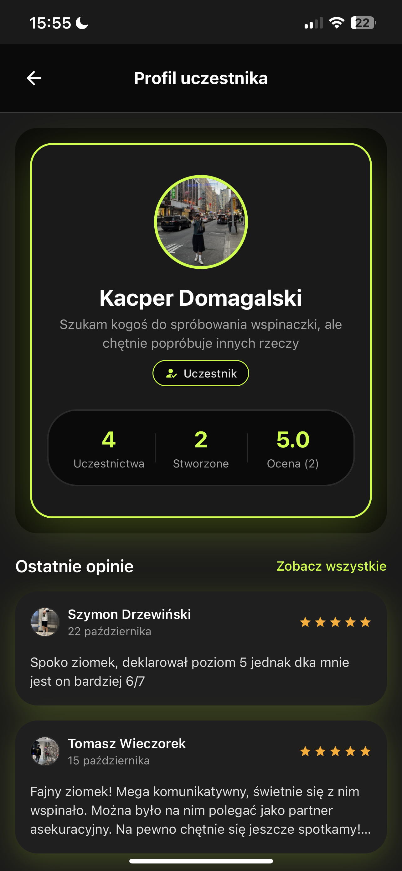 Oceń doświadczenie